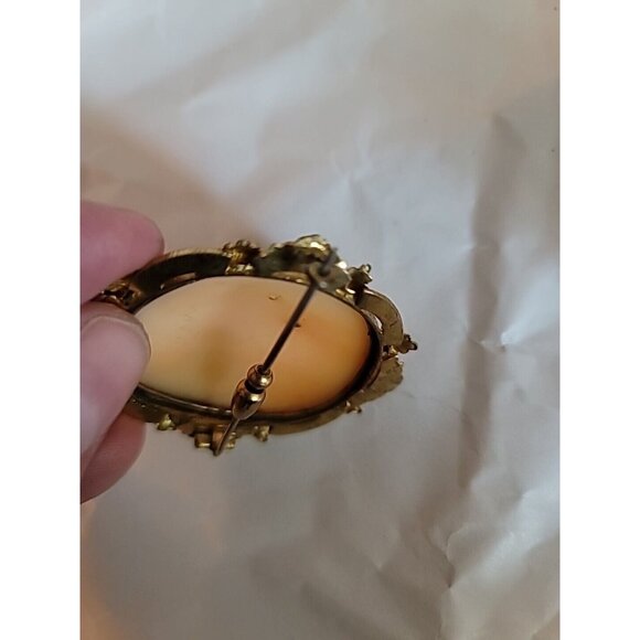 Antique 1900s Hand Carved Shell Cameo Brooch STUNNING - Picture 11 of 16